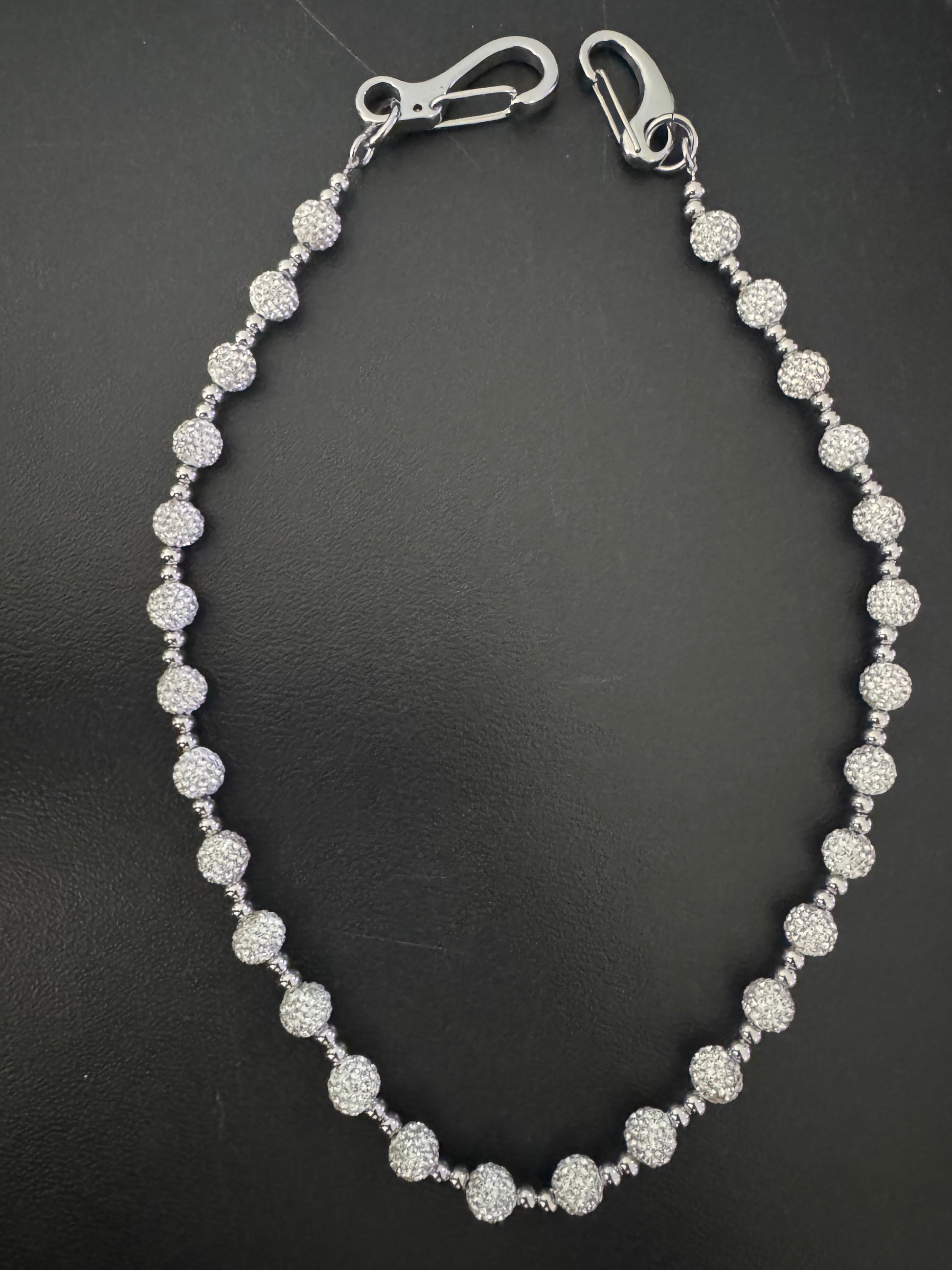RMS White Stone Biker Chain
