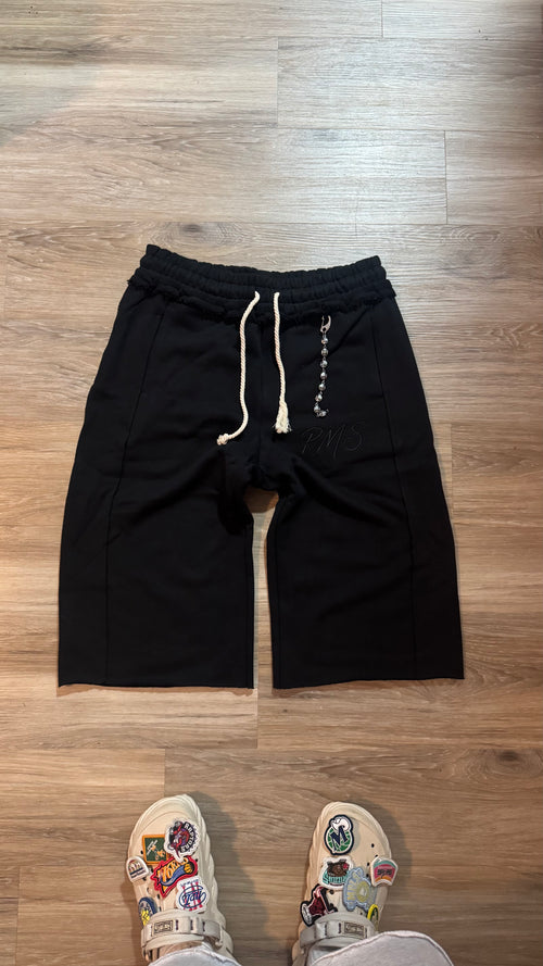ESSENTIAL BLACK SWEATS SHORTS
